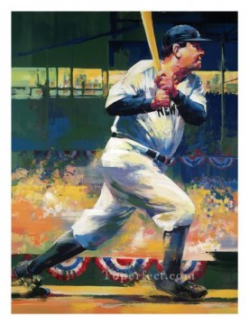 Babe Ruth impresionistas deportivos Pinturas al óleo